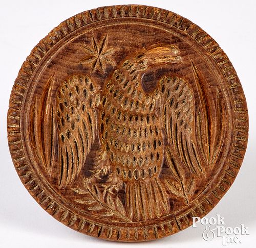 Carved eagle butterprint, 19th c.