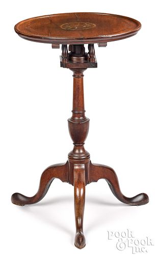 Federal style mahogany candlestand, late 19th c.