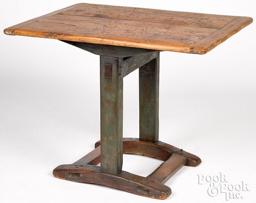 Painted pine table, 19th c.