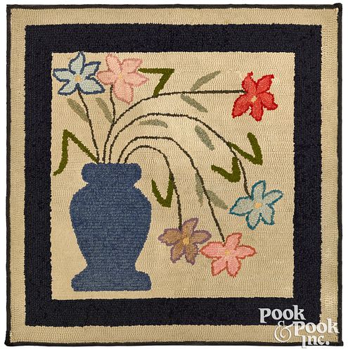 American hooked rug, early/mid 20th c.