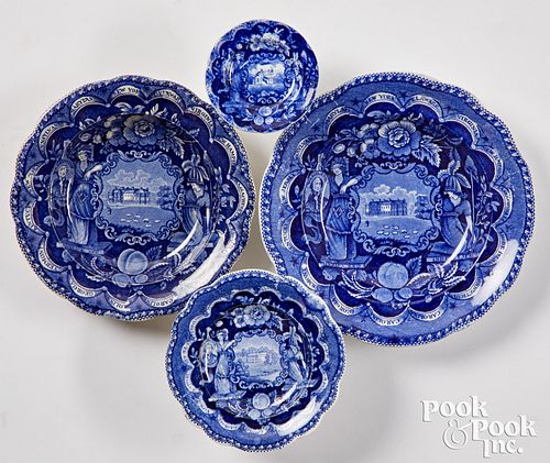 Historical Blue Staffordshire tablewares