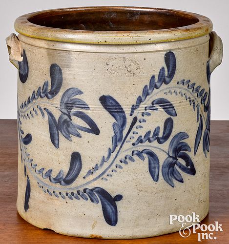 Pennsylvania six gallon stoneware crock, 19th c.