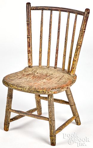 Wilmington, Delaware child's rodback Windsor chair