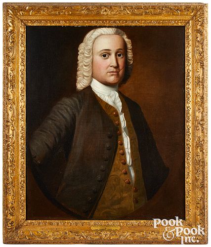 Attributed to Robert Feke oil on canvas portrait