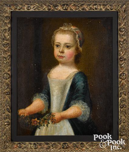 English, 18th c., oil on canvas portrait