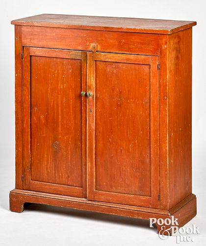 Pennsylvania stained poplar jelly cupboard, 19th c