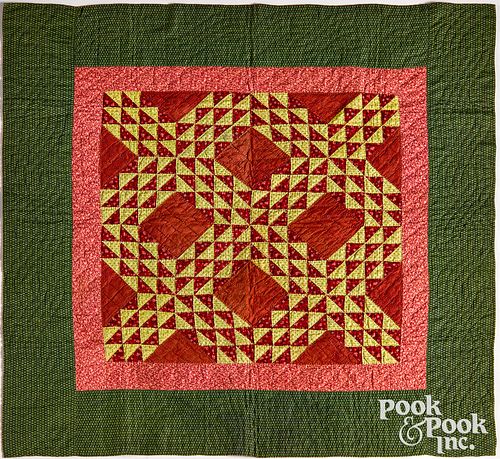 Pennsylvania patchwork cradle quilt, 19th c.
