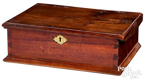 Pennsylvania walnut dresser box, ca. 1740