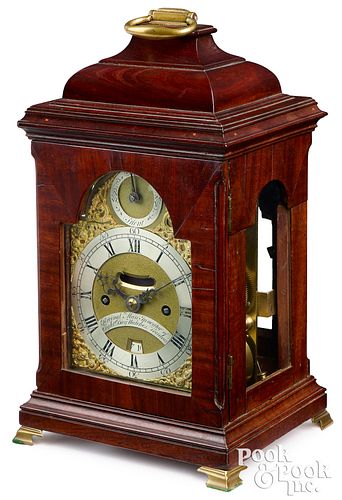 Percival Man, London mahogany bracket clock