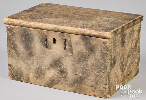 Pennsylvania painted valuables box, 19th c.
