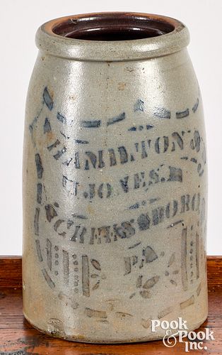 Western Pennsylvania stoneware wax sealer jar