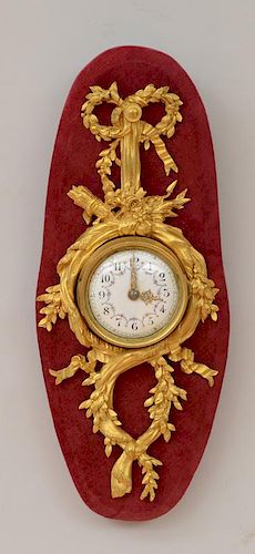 Louis XVI Style Gilt-Bronze Petit Cartel Clock