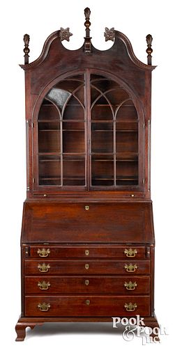 Chippendale two-part secretary desk and bookcase