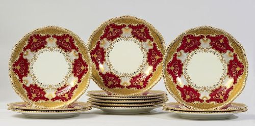 Set of Twelve Coalport Porcelain Service Plates
