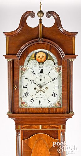 New Jersey Federal mahogany tall case clock