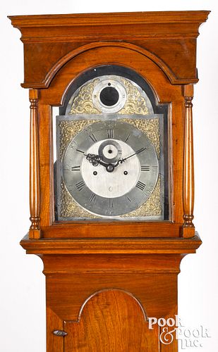 New Jersey Queen Anne walnut tall case clock