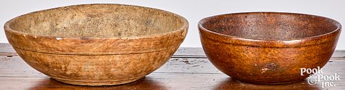 Two burl bowls, 19th c.