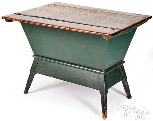 Pennsylvania painted pine dough box table, 19th c.