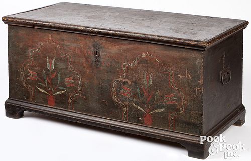 Pennsylvania painted dower chest, dated 1785