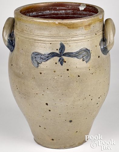 Manhattan stoneware crock, early 19th c.