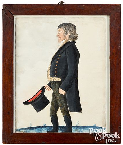 Jacob Maentel  watercolor portrait of a gentleman