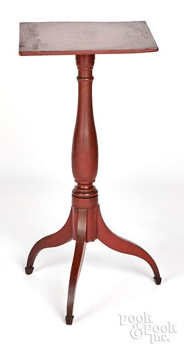 Federal painted maple candlestand, ca. 1800