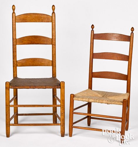 Two Shaker chairs with tilters, 19th c.