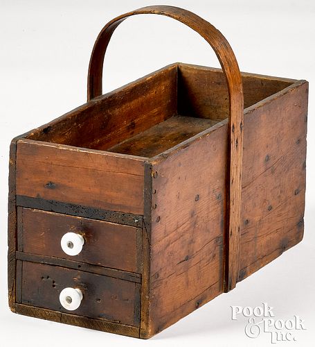 Unusual Shaker kindling box, 19th c.