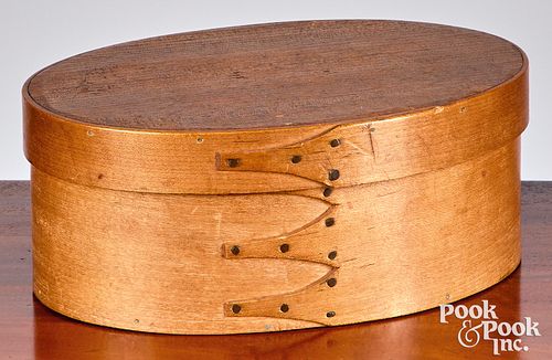 Shaker bentwood finger jointed pantry box, 19th c.