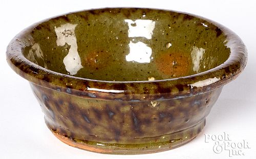 Miniature Pennsylvania redware bowl, 19th c.