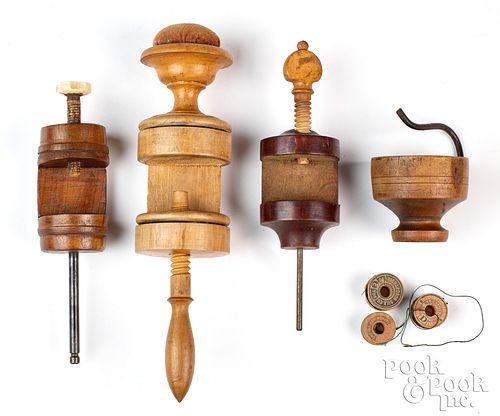 Three Shaker clamp-on sewing accessories, 19th c.