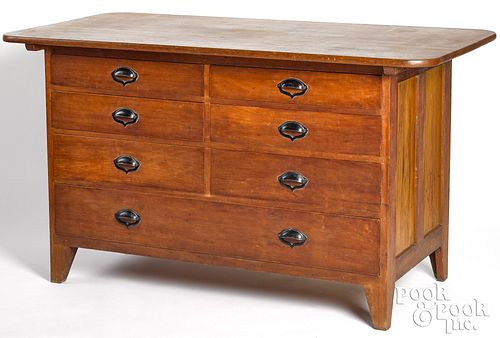 Shaker cherry and pine tailoring counter