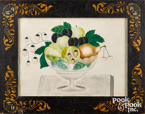 Maine watercolor compote of fruit still life
