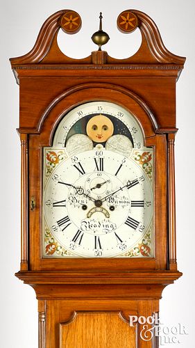 Pennsylvania Federal mahogany tall case clock