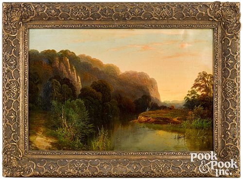William Louis Sonntag, Sr. oil on canvas landscape