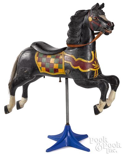 Carved and painted carousel horse, early 20th c.