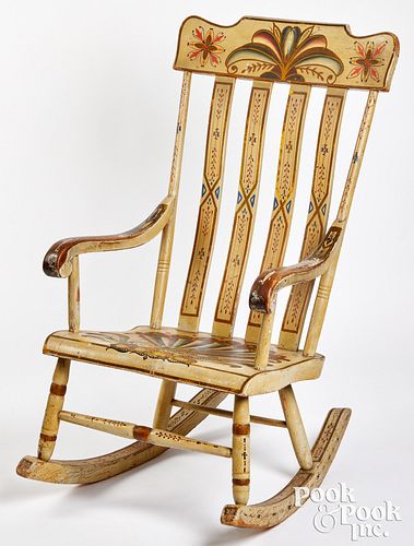 Fanciful painted rocking chair