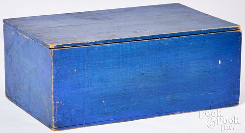 Painted Pine storage box, 19th c.