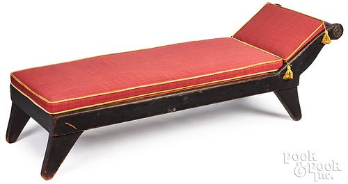 Country painted pine daybed, 19th c.