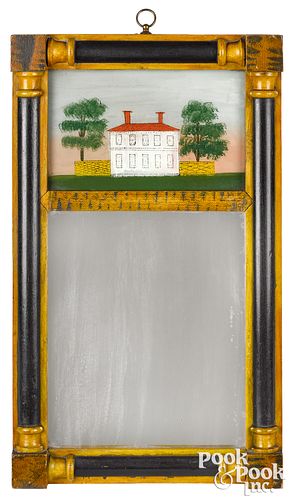 Painted mirror, ca. 1830