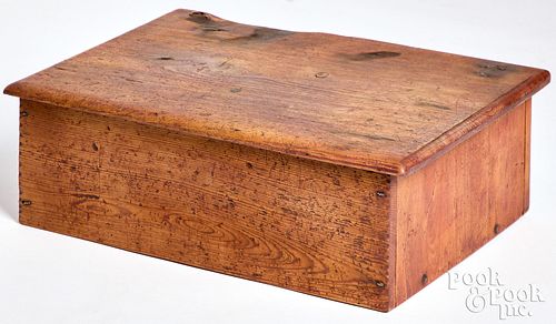 New England hard pine Bible box, ca. 1700