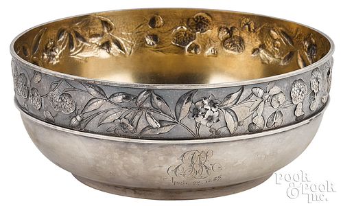 New York sterling silver bowl, 19th c.