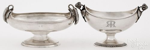 Two English sterling silver footed bowls