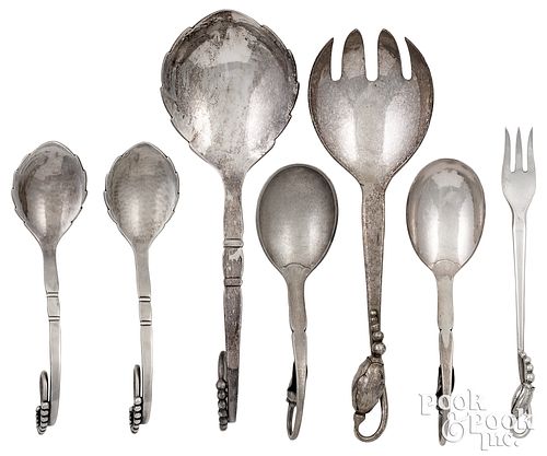 Georg Jensen sterling silver serving utensils