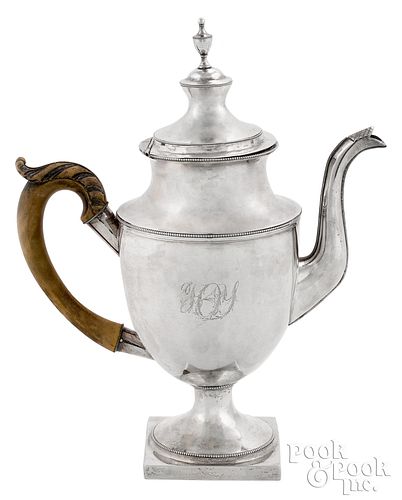 American silver teapot