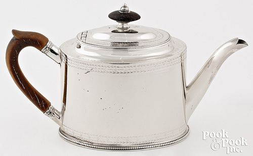 English silver teapot, 1781-1782