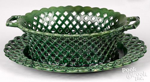 Earthenware articulated basket and undertray