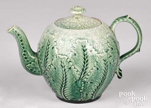 Staffordshire cauliflower teapot, early 19th c.
