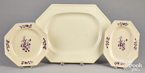 Three pieces of creamware, late 18th/early 19th c.