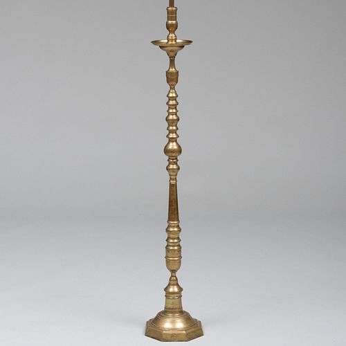 Continental Baroque Style Brass Floor Lamp